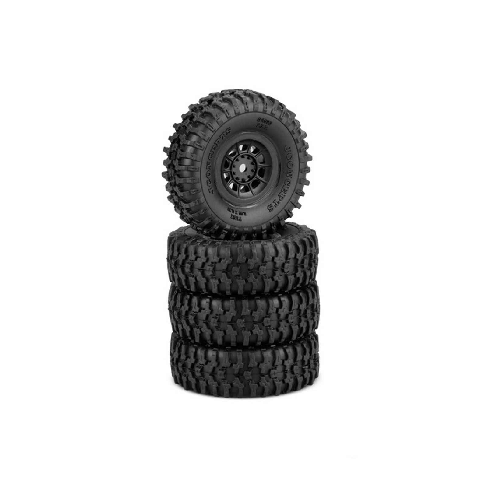 1/24 Tusk 1.0” SCX24 Crawler Tires, Hazard Wheels, Green Compound (2)