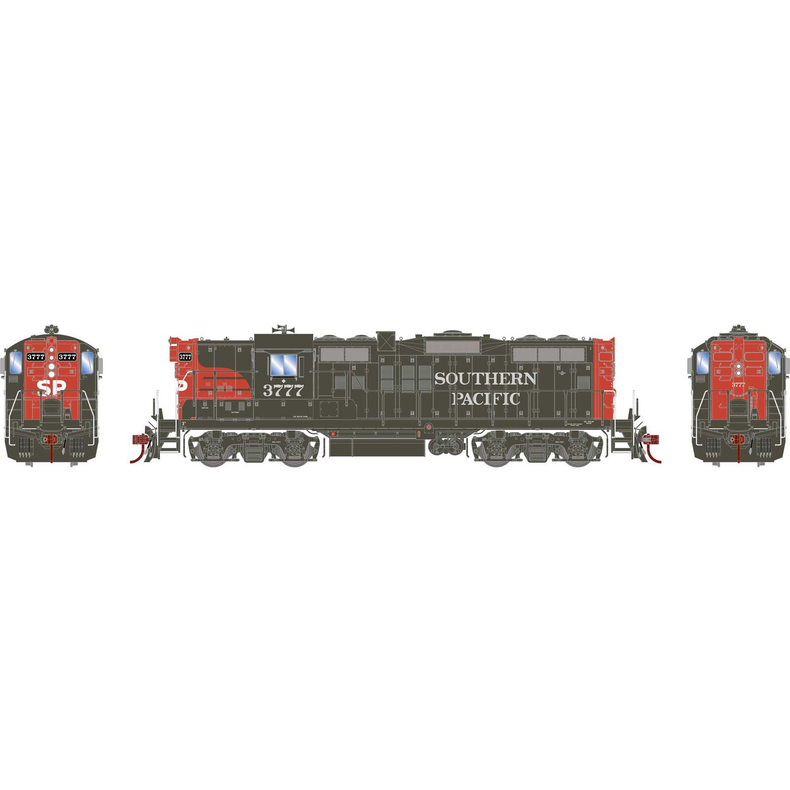 HO GP9E Locomotive with DCC & Sound, SP #3777