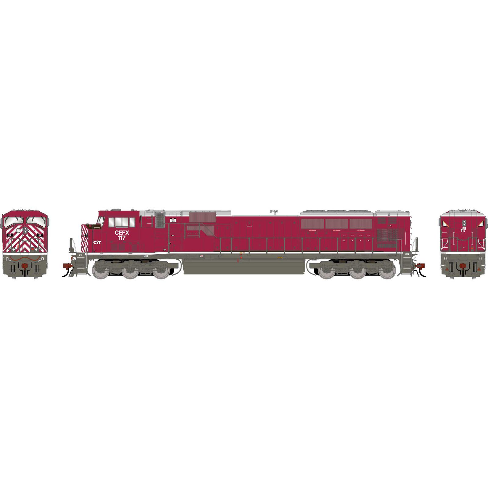 HO GEN SD90MAC Locomotive w/DCC & SOUND, CEFX #117