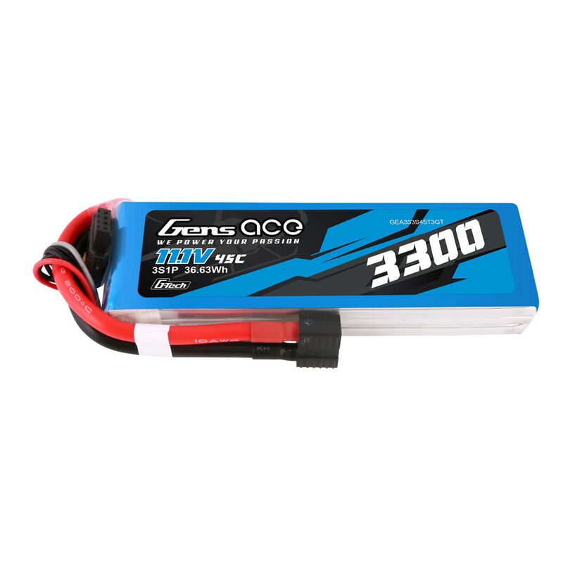 11.1V 3300mAh 3S 45C G-Tech Smart LiPo Battery: EC3/ Deans