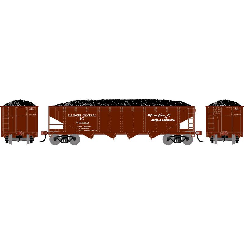 HO ATH 40' 4-Bay Offset Hopper with Load, IC #75422