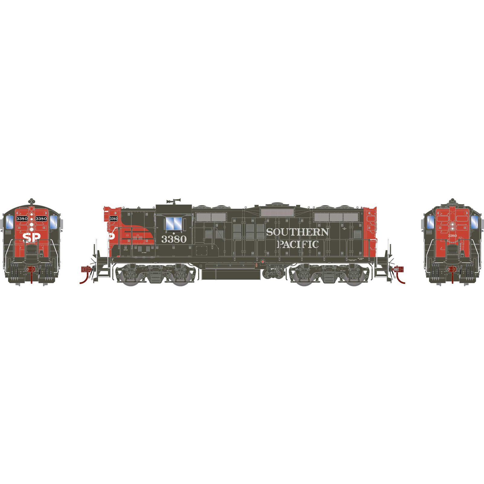 HO GP9E Locomotive with DCC & Sound, SP #3380