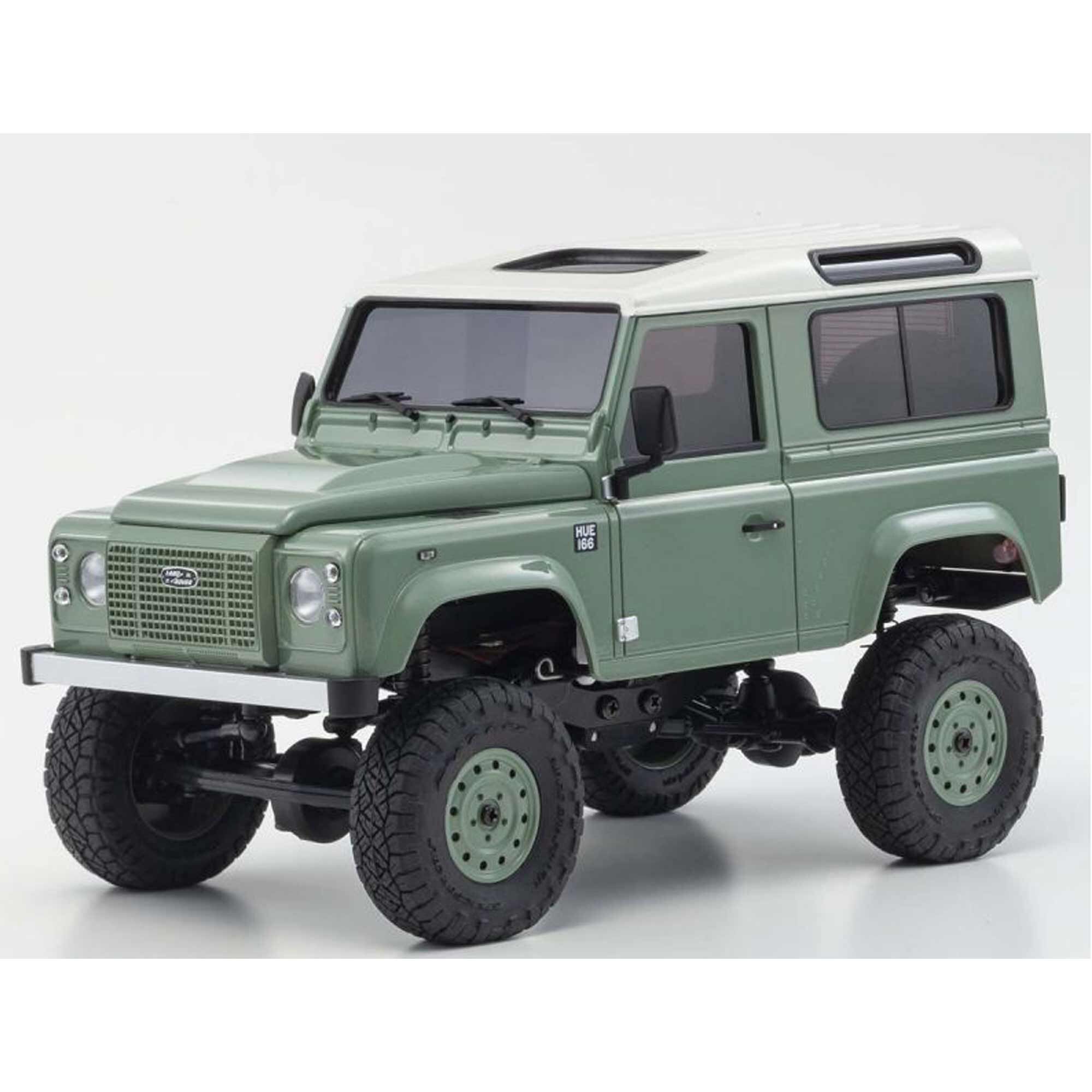 1/28 Land Rover Defender 90 Heritage MINI-Z 4x4 Crawler RTR, Grasmere  Green/Alaska White