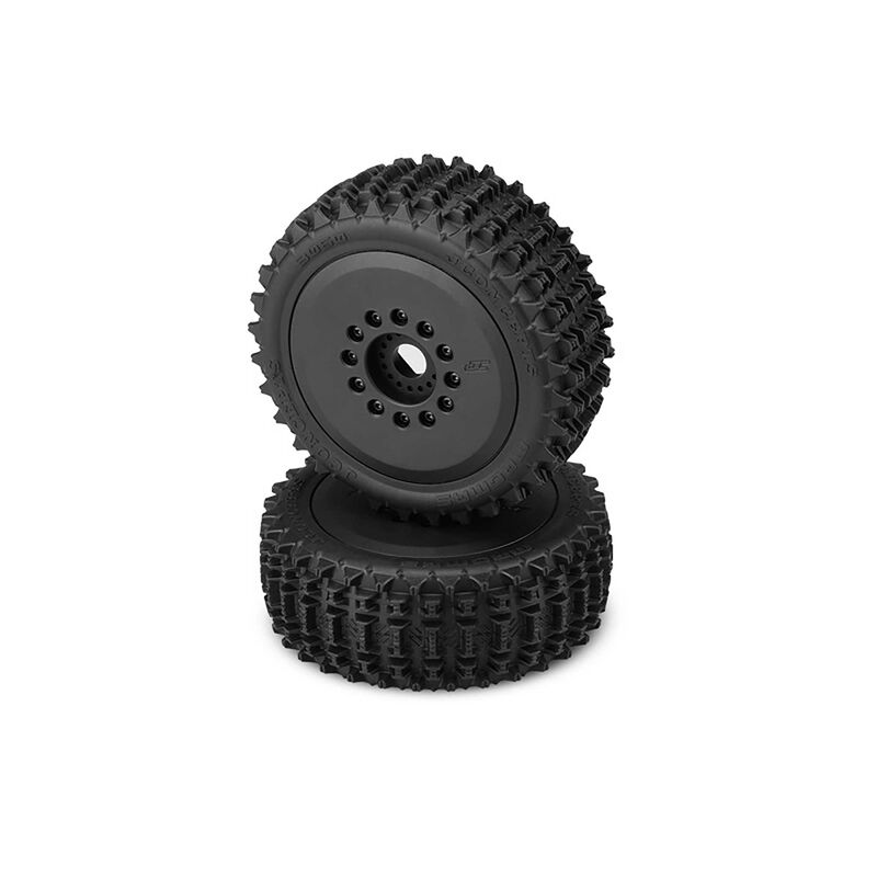 1/8 Magma 83mm Pre-Mounted 4x4 Buggy Tires, Black Wheels, Yellow Compound (2)