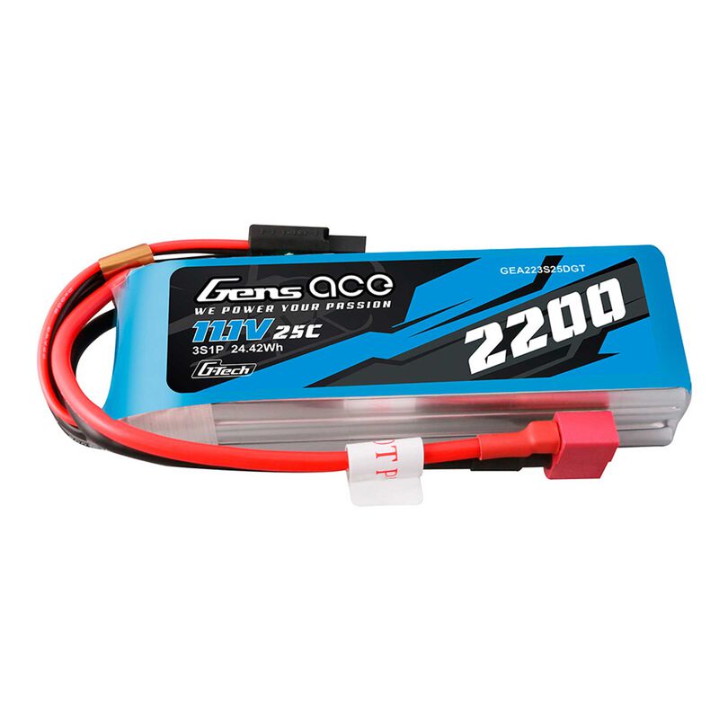 11.1V 2200mAh 25C G-Tech Smart LiPo Battery: Deans