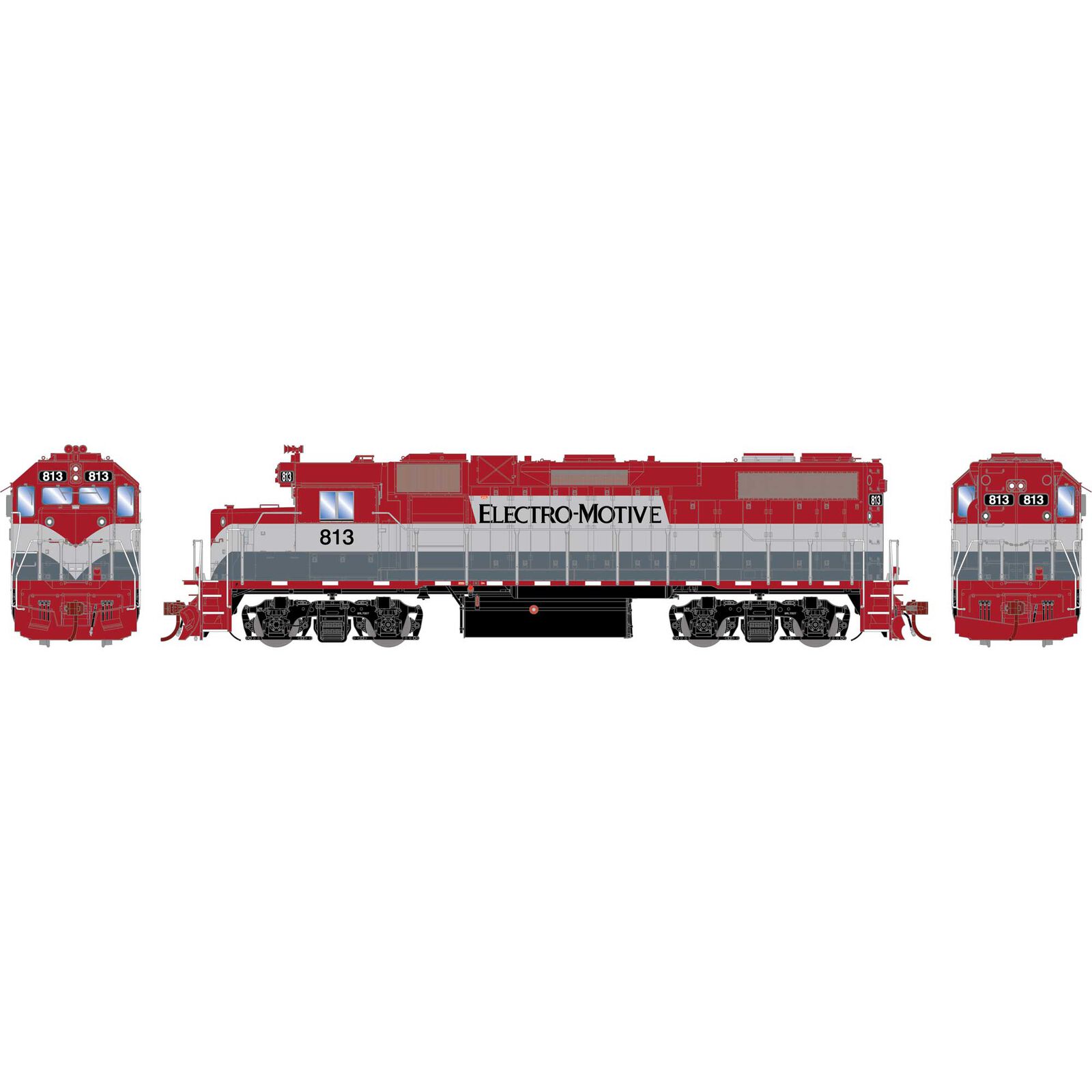 HO GP38-2 Locomotive, EMD Lease #813