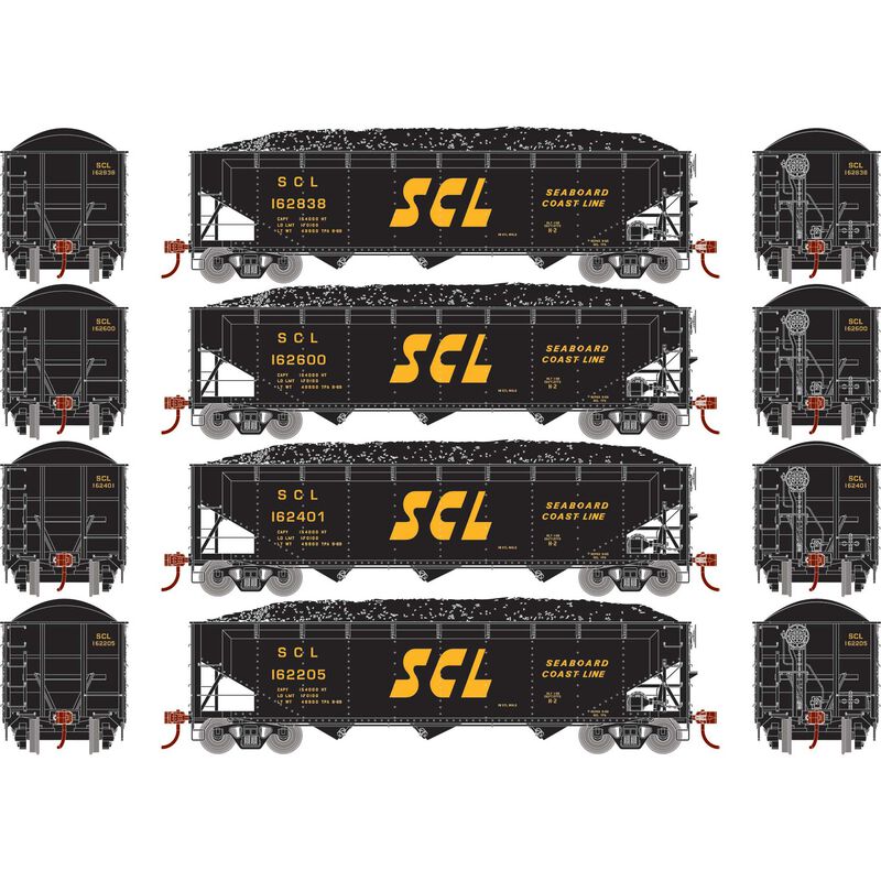 HO 40' Offset Coal Hopper with Load, SCL #2 (4)