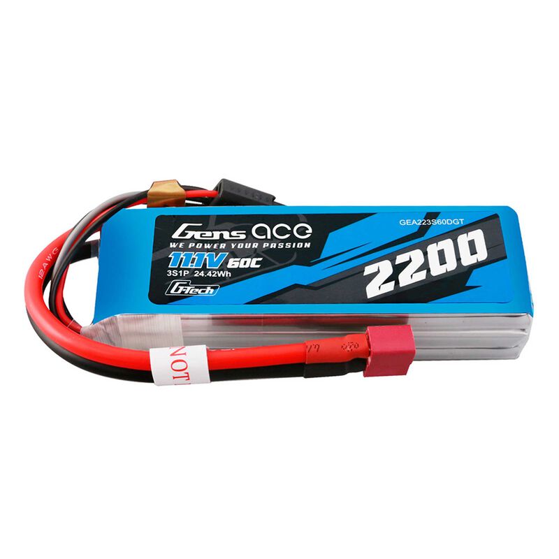 11.1V 2200mAh 60C G-Tech Smart LiPo Battery: Deans