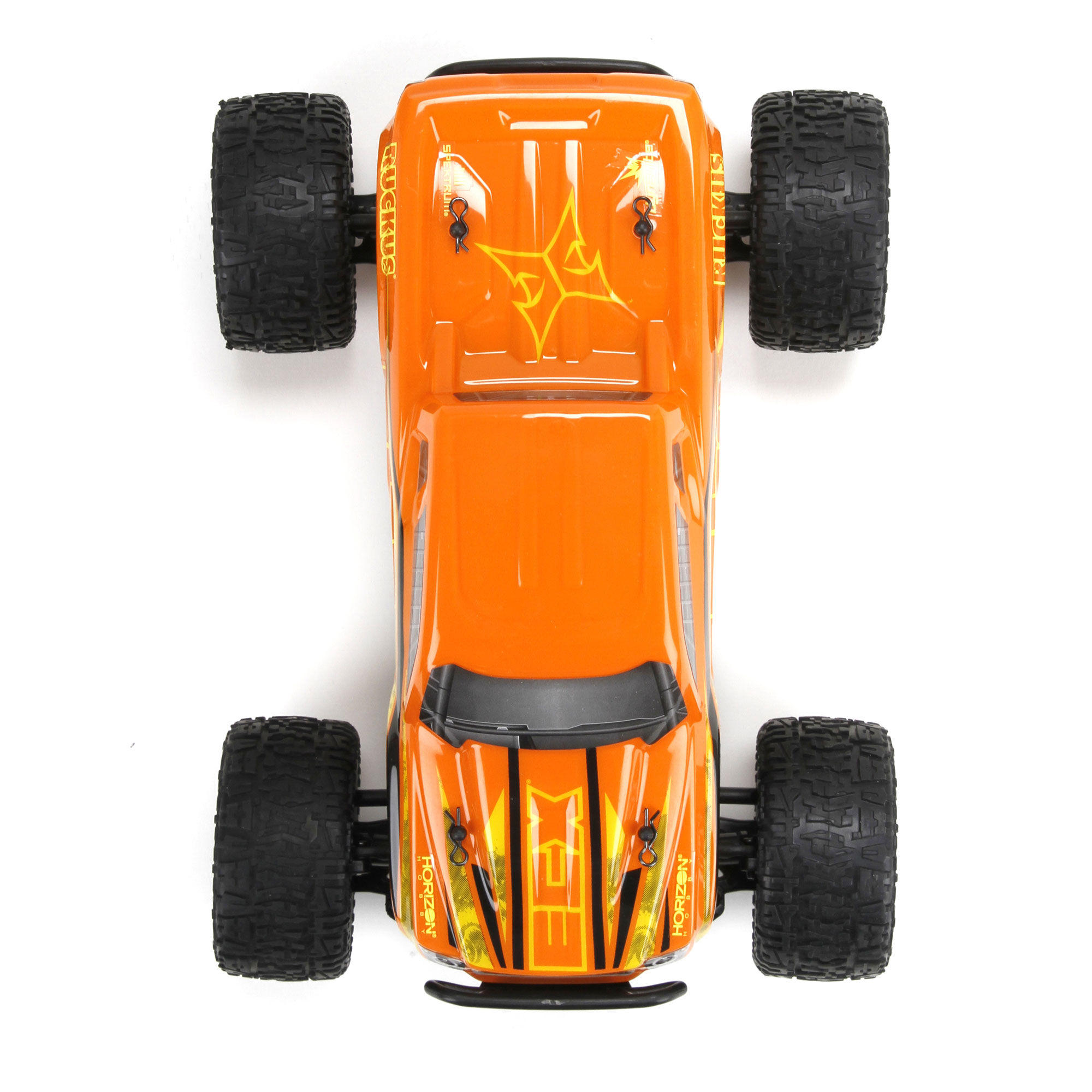 ECX 1/18 Ruckus 4WD Monster Truck RTR, Orange/Yellow | Horizon Hobby