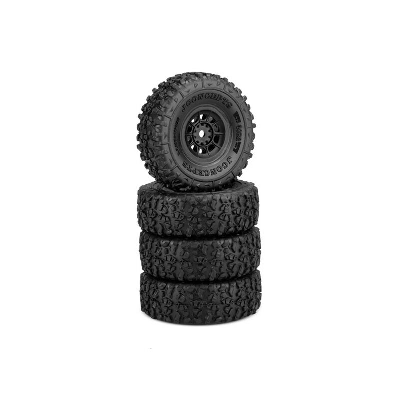 1/24 Landmines 1.0” SCX24 Crawler Tires, Hazard Wheels, Green Compound (2)