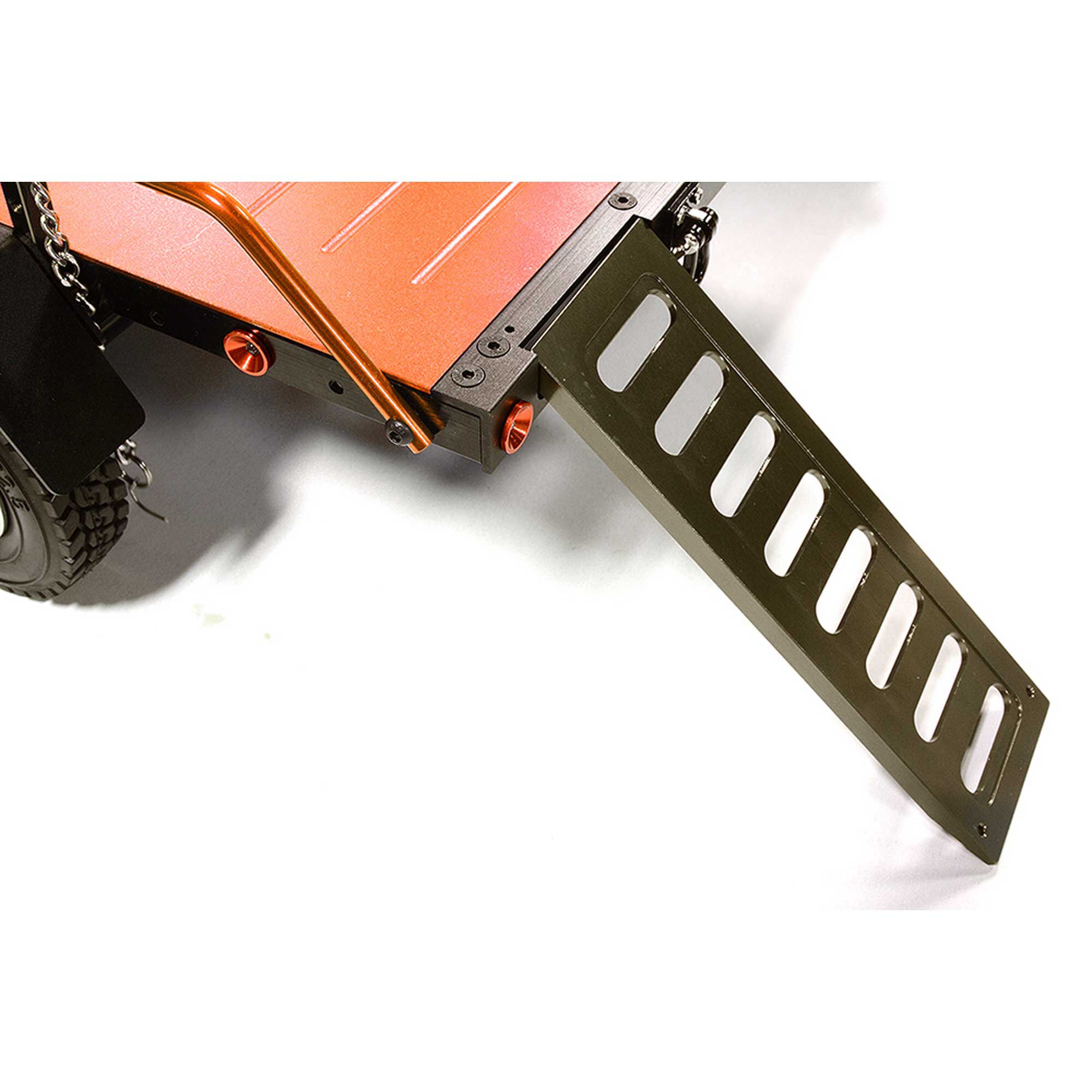 Integy Alloy Flatbed Dual Axle Car Trailer, Orange: 1/10 RC