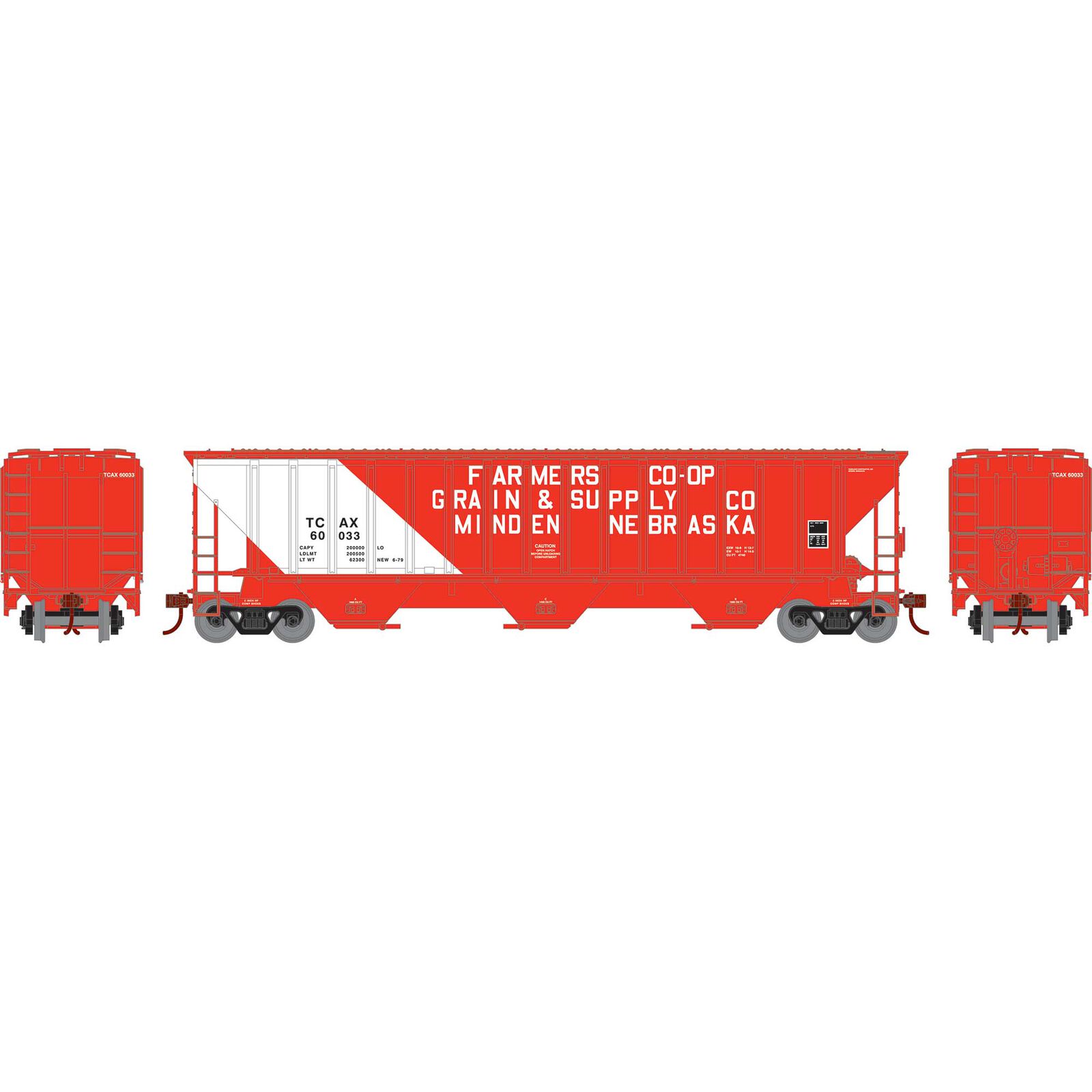 HO PS4740 Covered Hopper, TCAX #60033