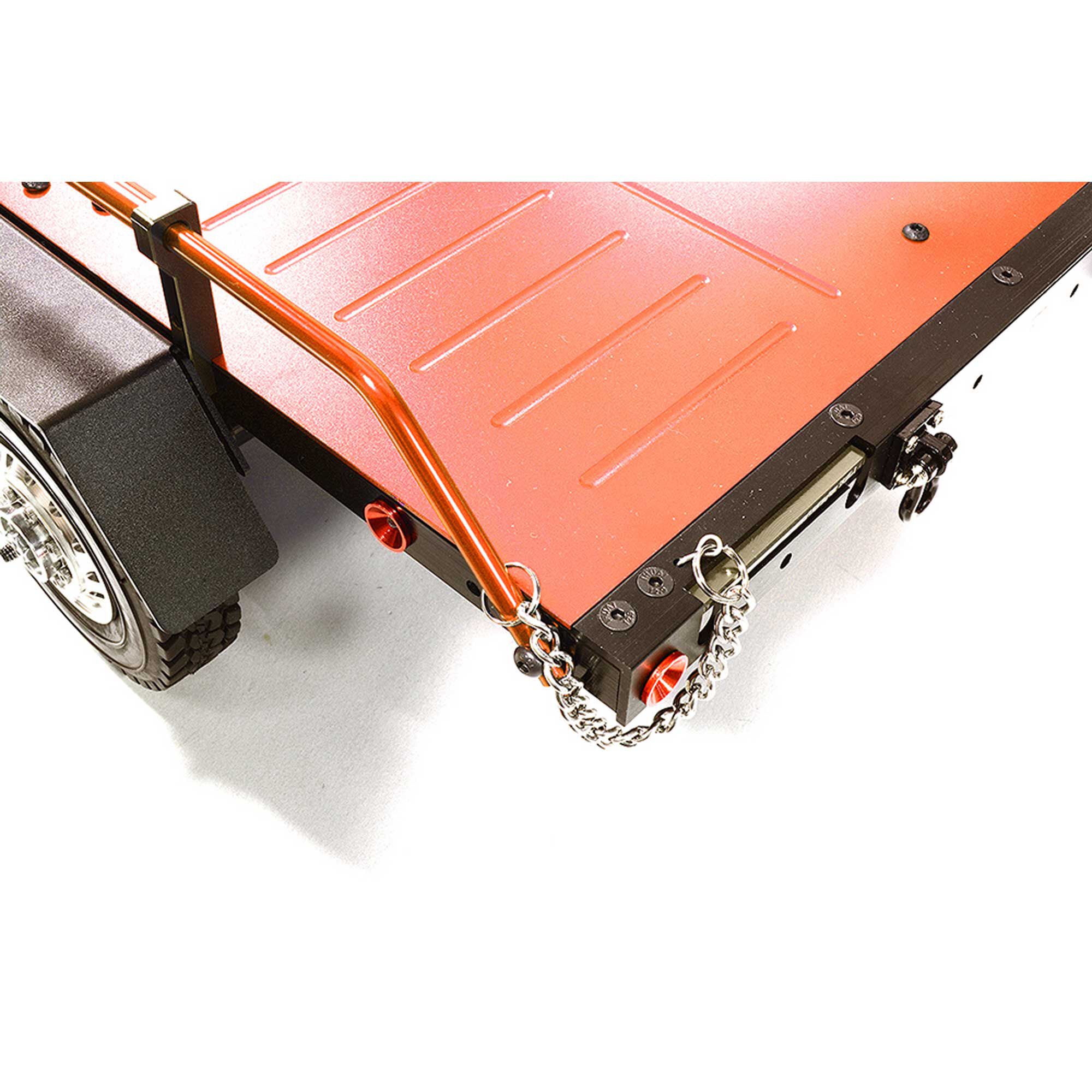 Integy Alloy Flatbed Dual Axle Car Trailer, Orange: 1/10 RC