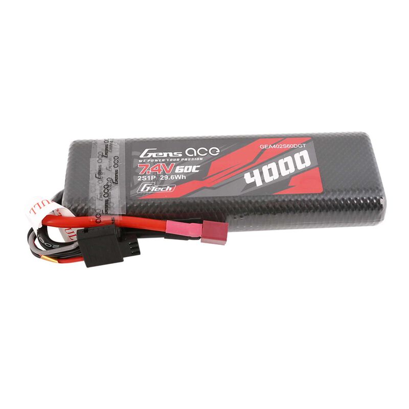 7.4V 4000mAh 2S 60C G-tech Smart Hardcase Lipo Battery: Deans