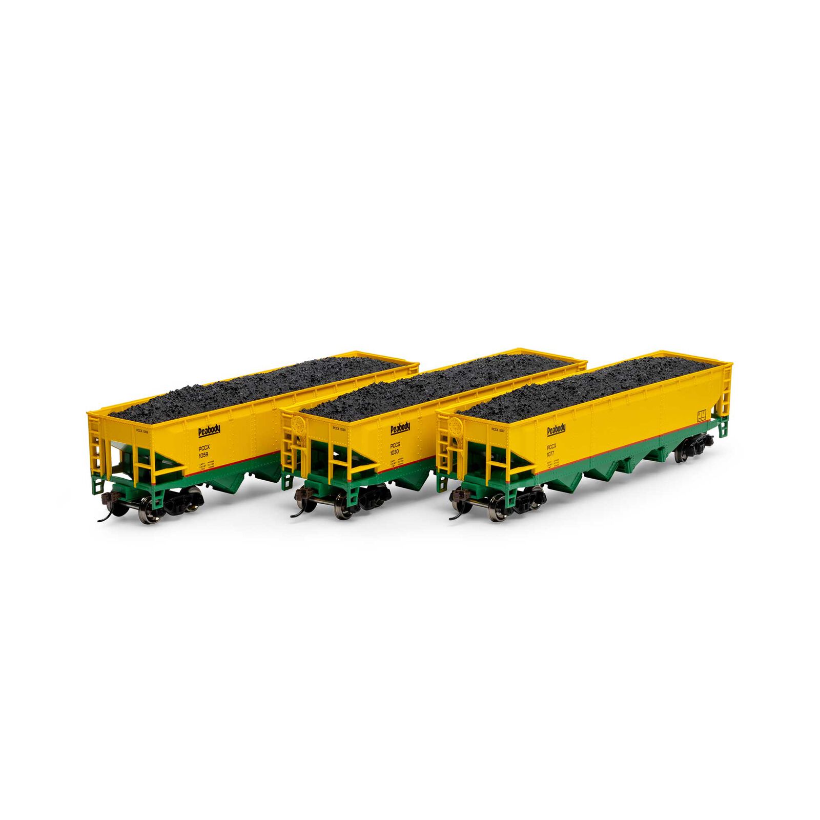 HO 40' 4-Bay Offset Hopper with Load, PCCX (3)