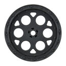 1/10 Showtime Rear 2.2" 12mm Sprint Car Wheels (2) Black