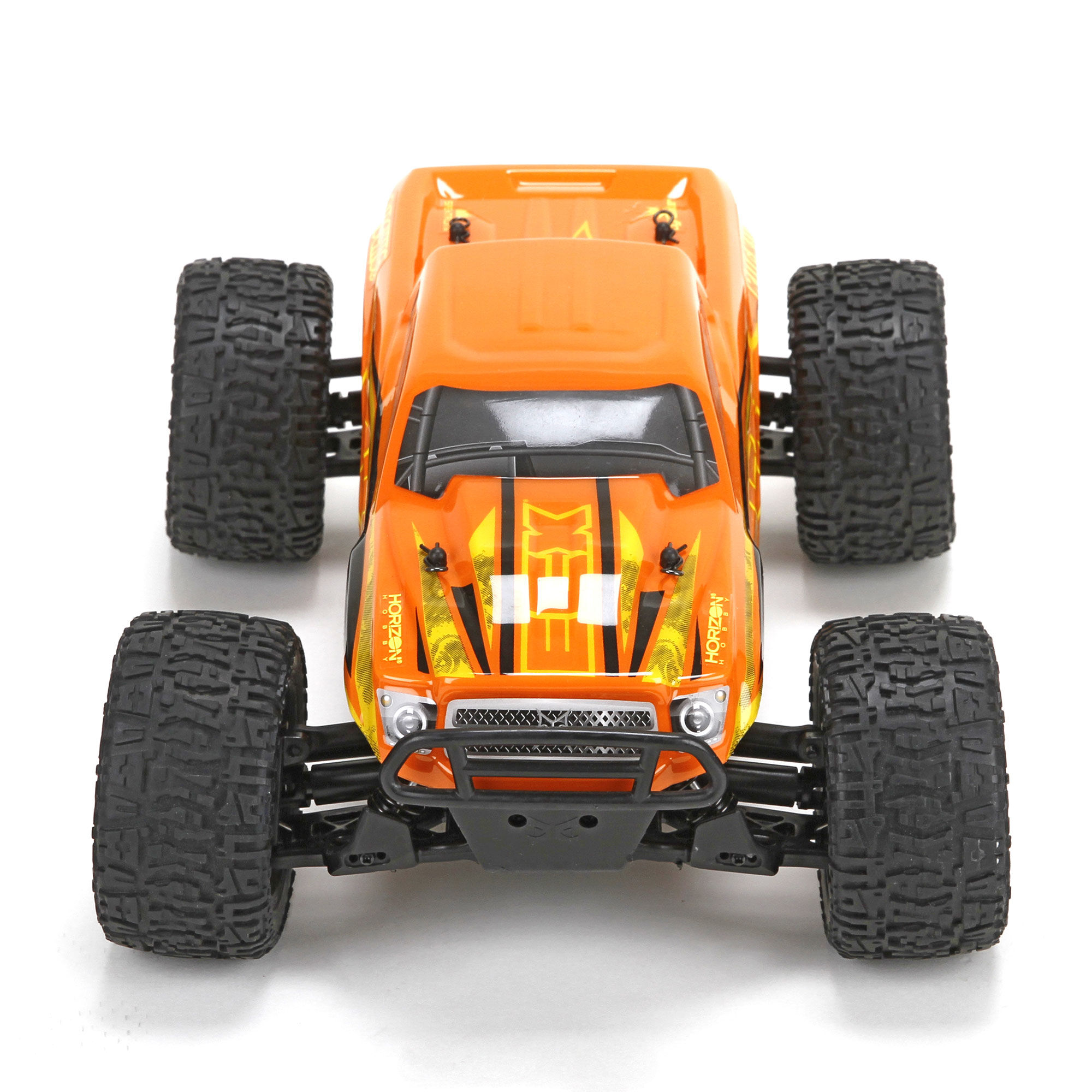 ECX 1/18 Ruckus 4WD Monster Truck RTR, Orange/Yellow | Horizon Hobby