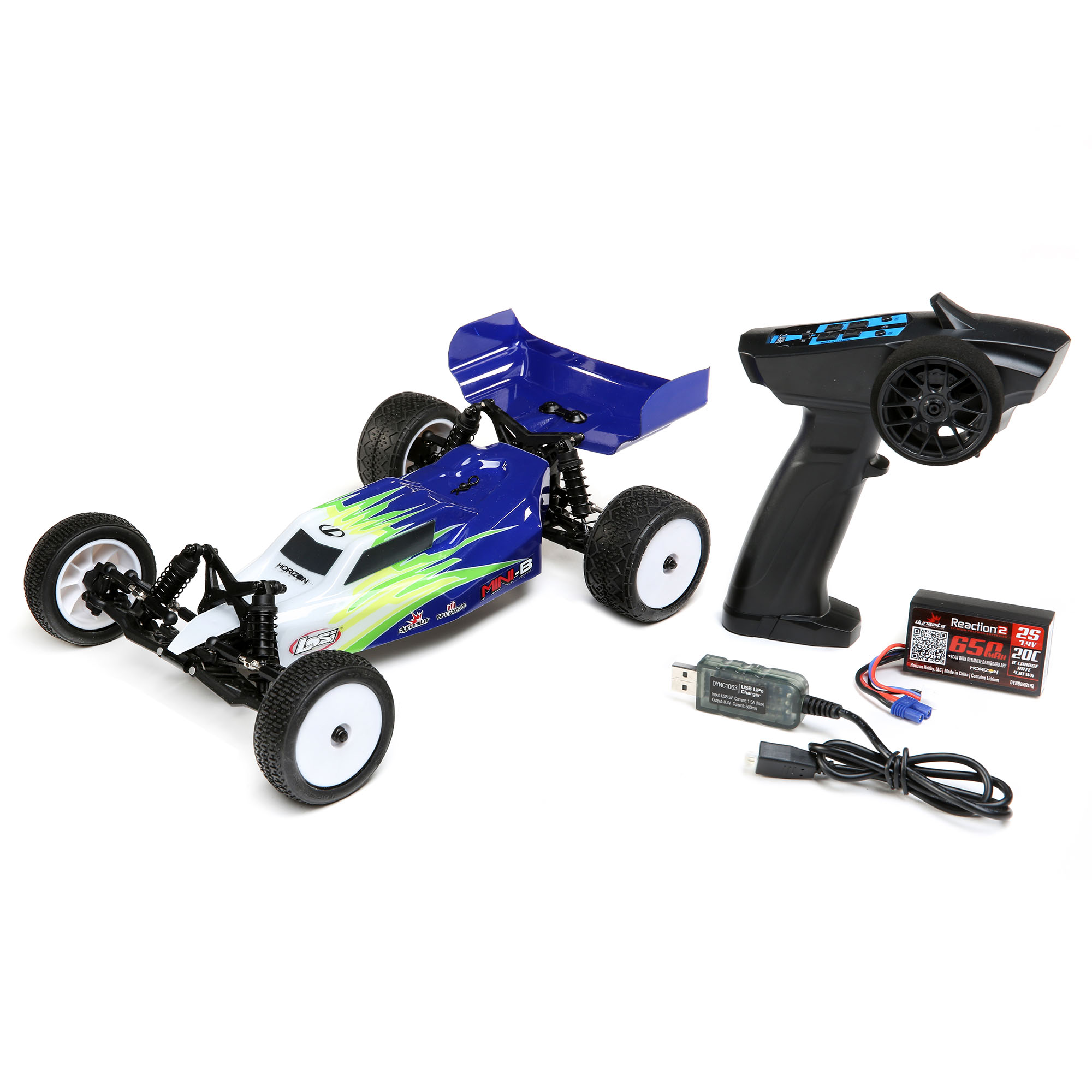 Losi Mini-B Brushed RTR 1/16 2 Wheel Drive Buggy LOS01016 Cars Electric Kit