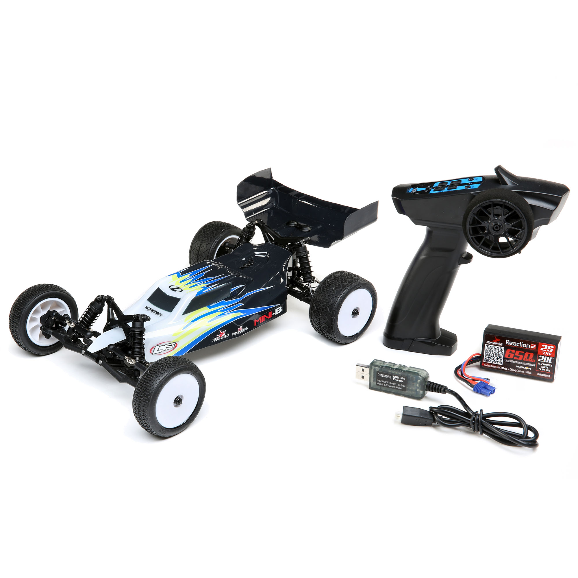 Losi Mini-B Brushed RTR 1/16 2 Wheel Drive Buggy LOS01016 Cars Electric Kit