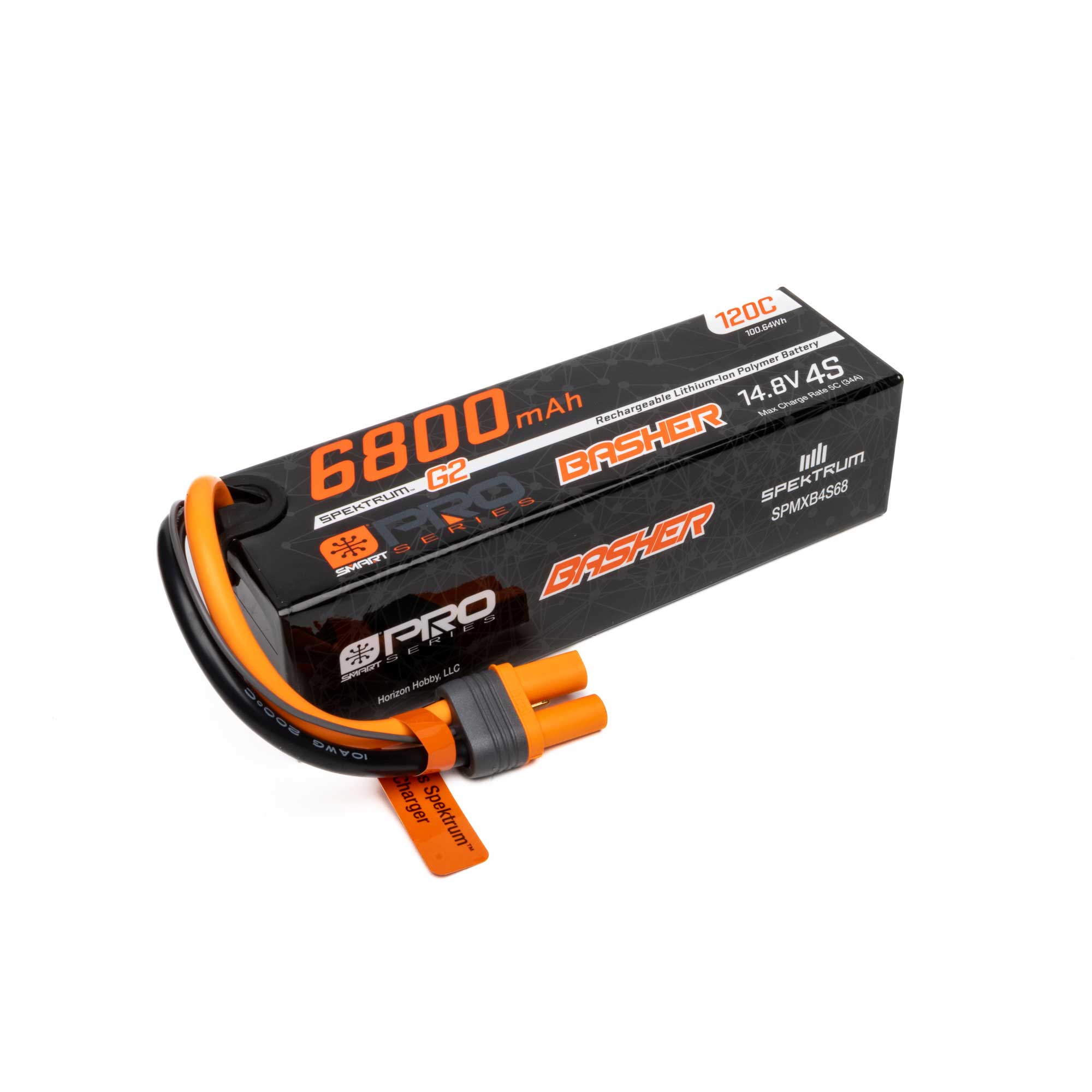 Spektrum SMART 14.8V 6800mAh 4S 120C Smart G2 Pro Basher LiPo: IC5 