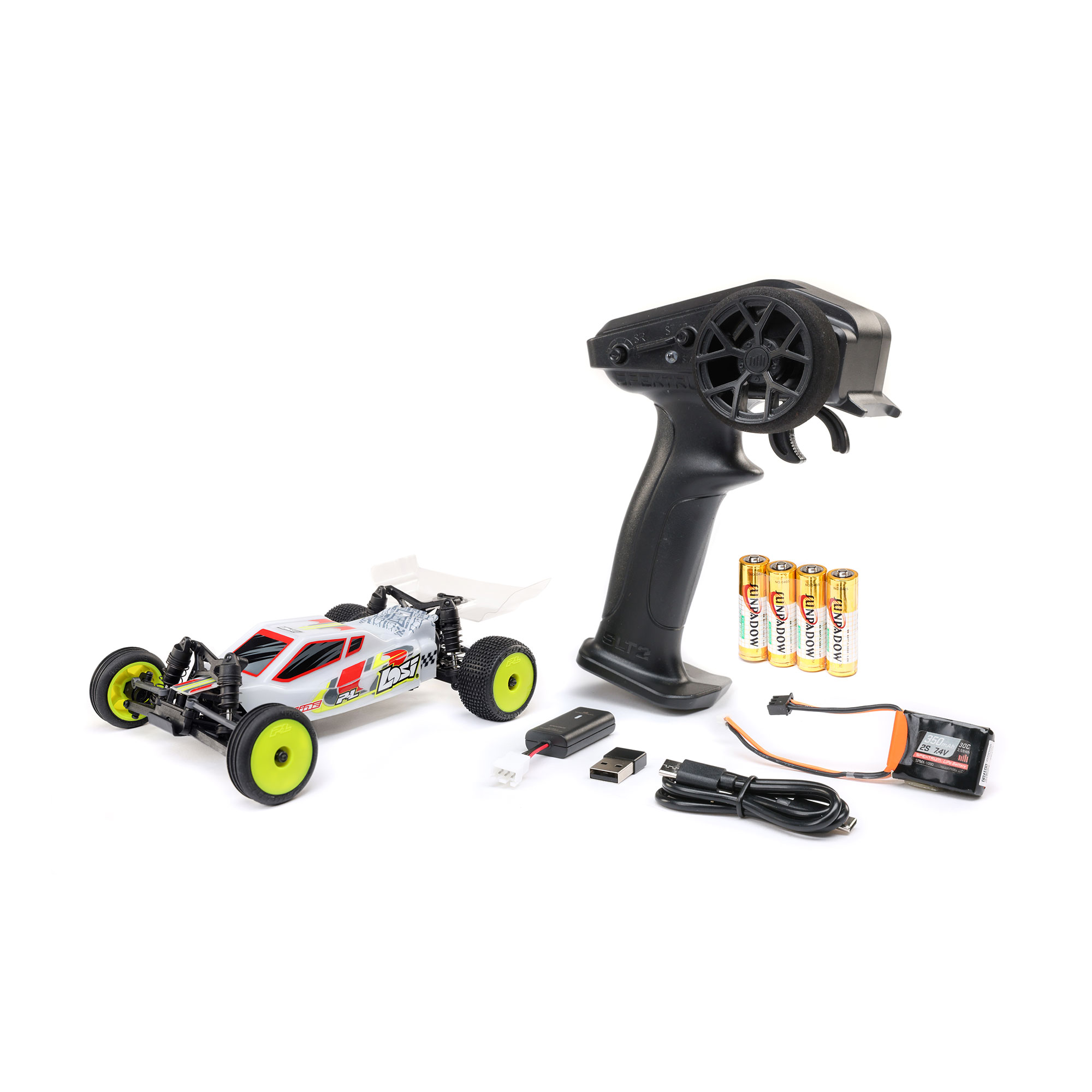 Losi 1/24 Micro-B 2WD Buggy RTR, White | Horizon Hobby