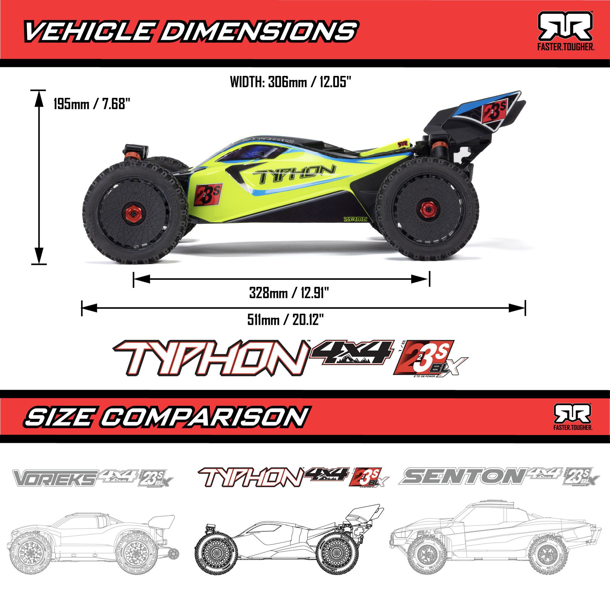 1/8 TYPHON 223S BLX Brushless 4X4 Buggy RTR with DSC, Green