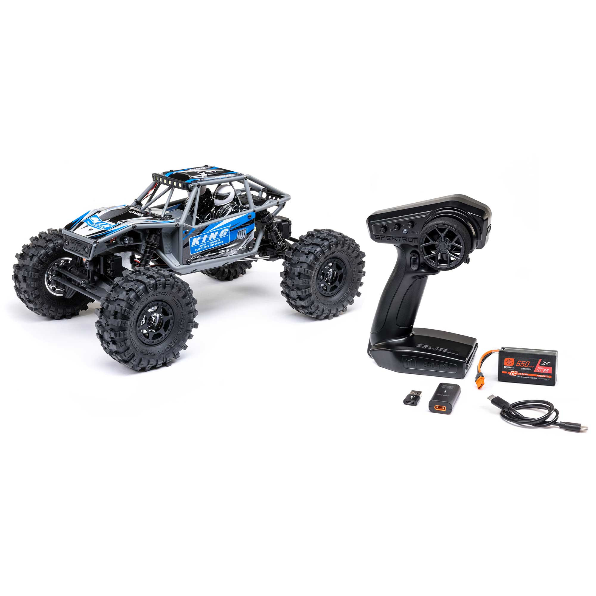 1/18 UTB18 Capra 4WS 4X4 RTR Brushed Rock Crawler (Battery & Charger Included), Blue 