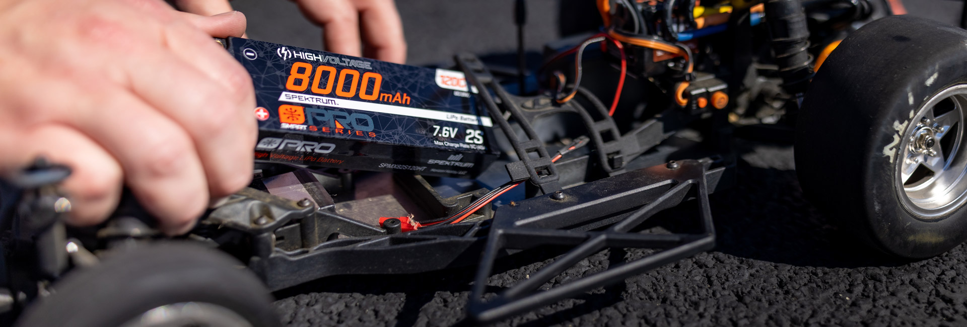 Shop the Spektrum Pro Series High-Voltage Smart LiPo Batteries for RC Race Cars, Drag Cars, Trucks, Bashers, Crawlers, Boats and Planes