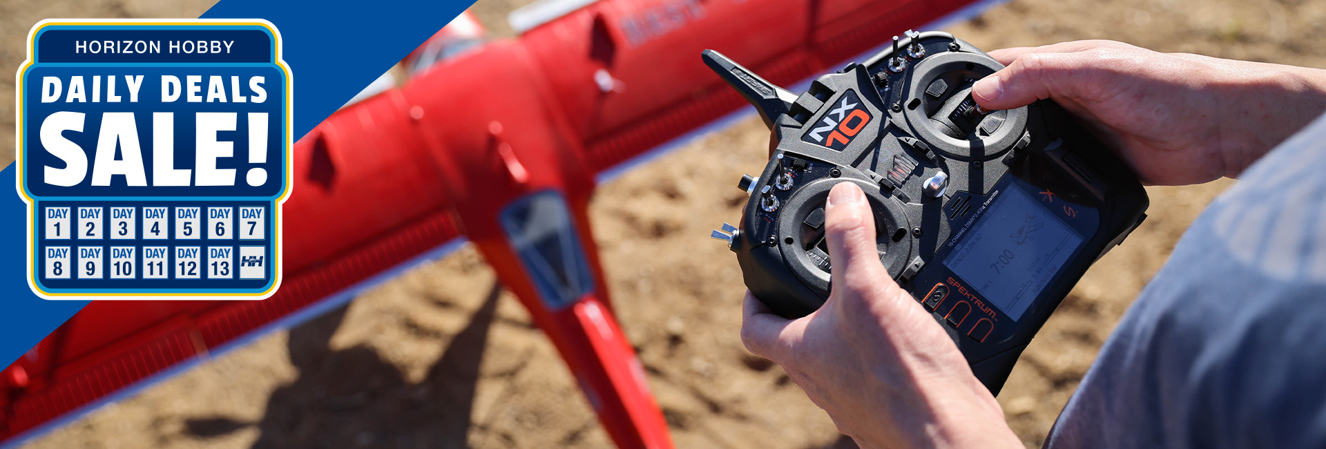 Order the Spektrum NX10 transmitter for RC Aircraft. On sale today!